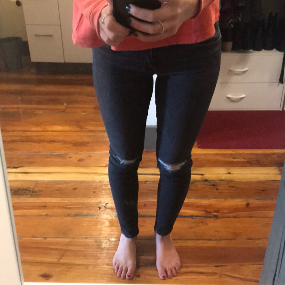 Washed Black Lucky Brand Skinny Jeans
